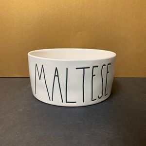 Rae Dunn brand new MALTESE Dog bowl